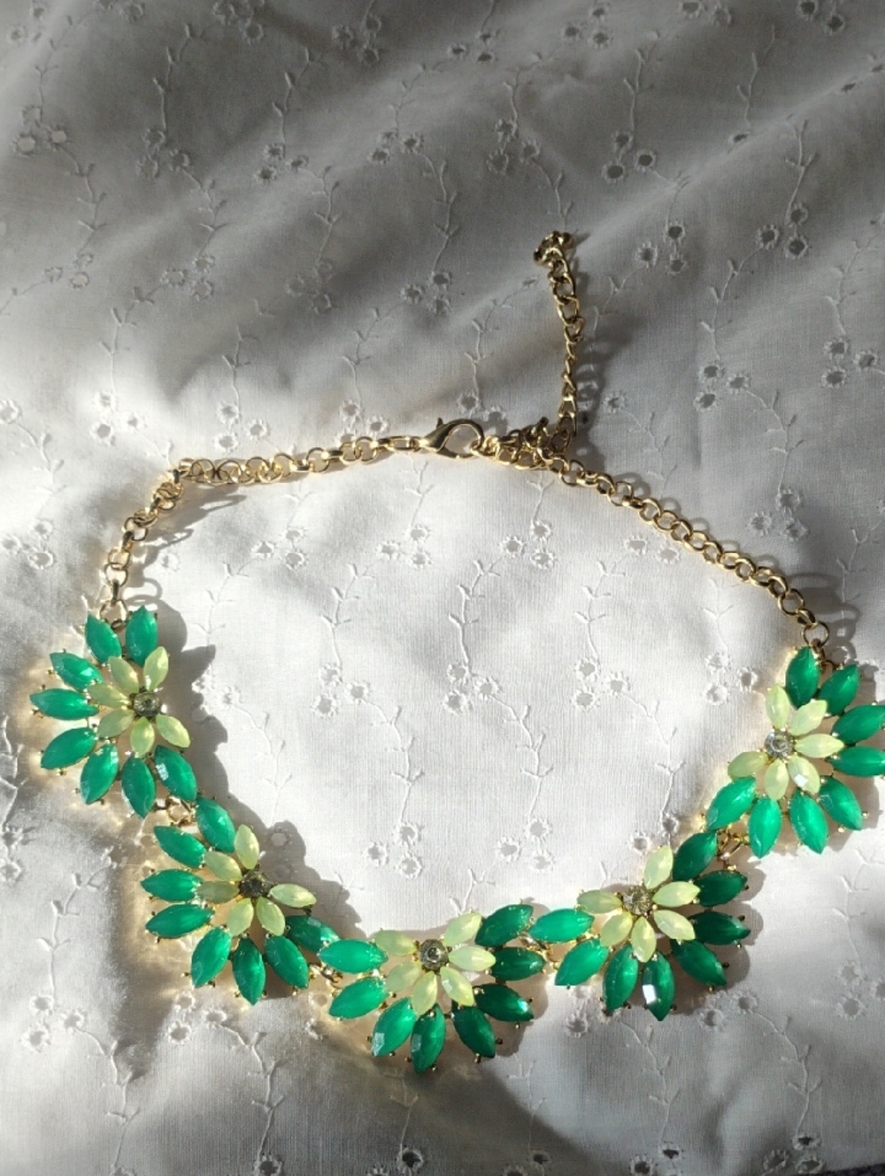 Odette Parakeet Green Floral Necklace
